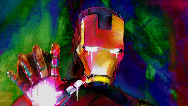 Iron Man Paint Color Art Wallpaper