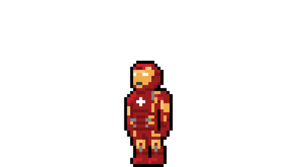 Iron Man Pixel Art Wallpaper