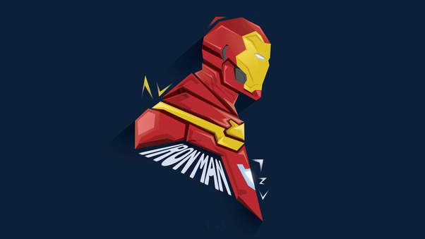 Iron Man Pophead Minimal 5k Wallpaper
