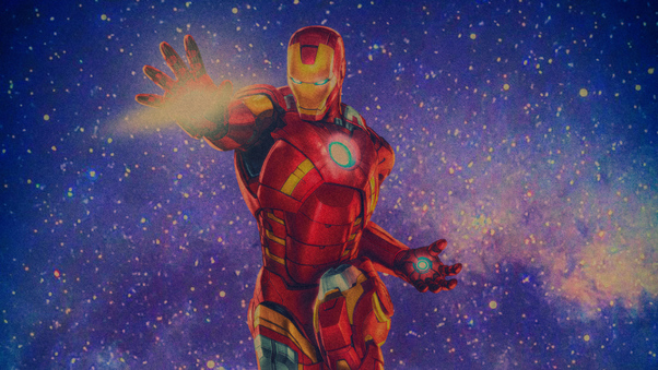 Iron Man Retro Design Wallpaper