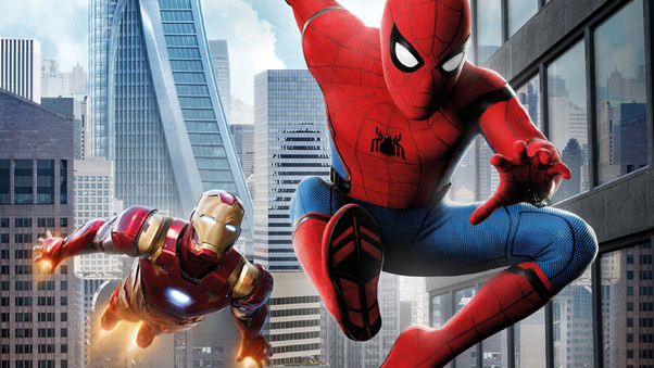 Iron Man Spiderman Homecoming 4k Wallpaper