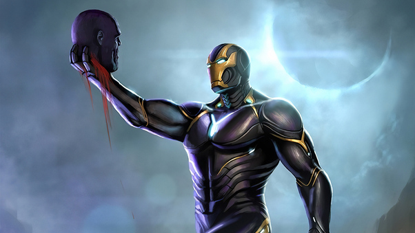 Iron Man Thanos Head Wallpaper