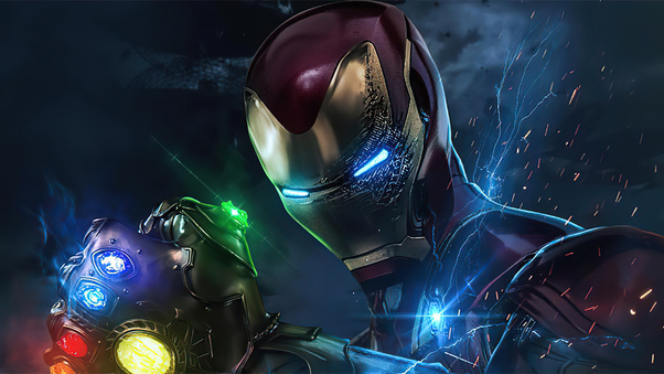 Iron Man Thanos Infinity Gauntlet Wallpaper