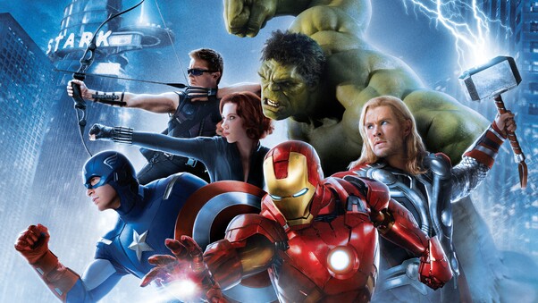 Iron Man Thor Captain America Black Widow Hawkeye Wallpaper