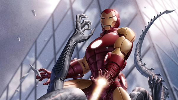 Iron Man Vs Alien 5k Wallpaper