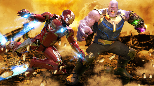 Iron Man Vs Thanos 4k Wallpaper