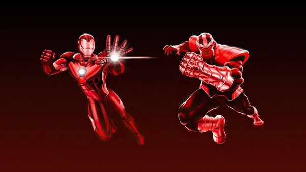 Iron Man Vs Thanos Coca Cola Marvel Poster Wallpaper