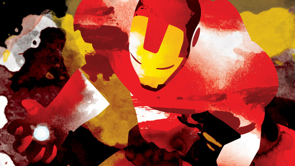Iron Man Watercolor Art Wallpaper