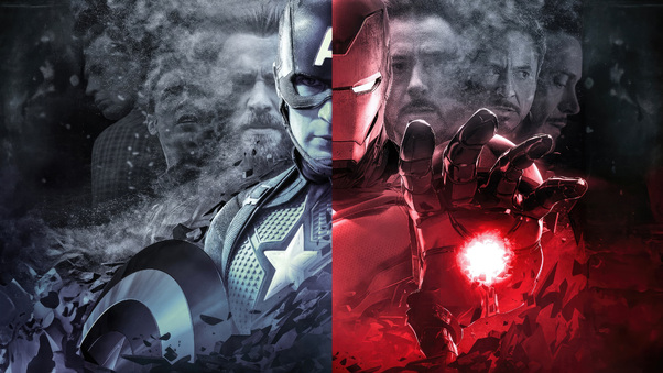 Iron Man X Captian America Wallpaper