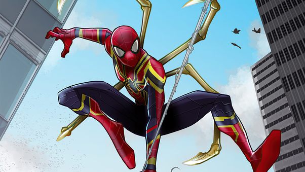 Iron Spider New Suit Artwork Wallpaper