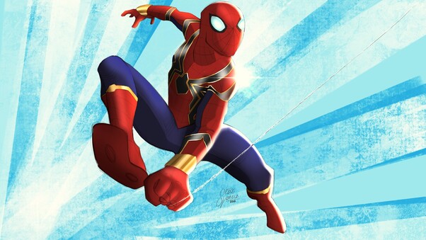 Iron Spiderman Suit Wallpaper