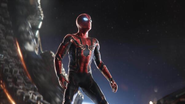 Iron Spidersuit In Avengers Infinity War Wallpaper