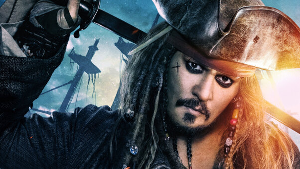 Jack Sparrow In Pirates Of The Caribbean Dead Men Tell No Tales Movie Wallpaper