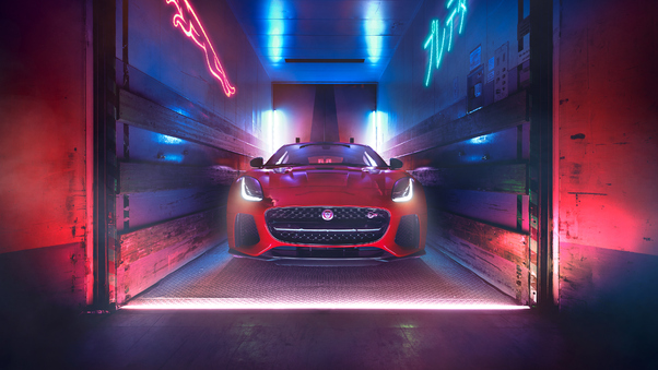 Jaguar F Type 2018 Front View 4k Wallpaper