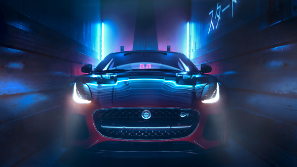 Jaguar F Type 2018 Front View Wallpaper