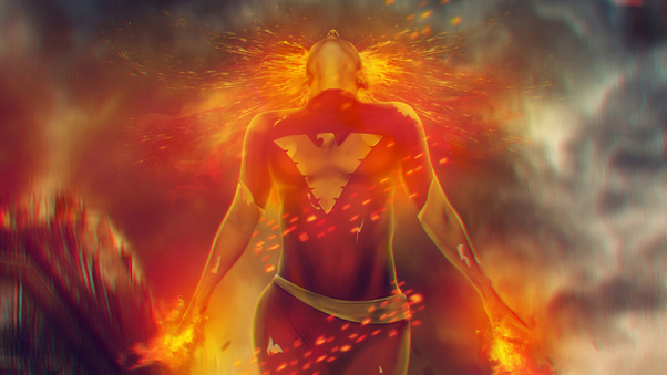 Jean Grey In Xmen Dark Phoenix Art Wallpaper