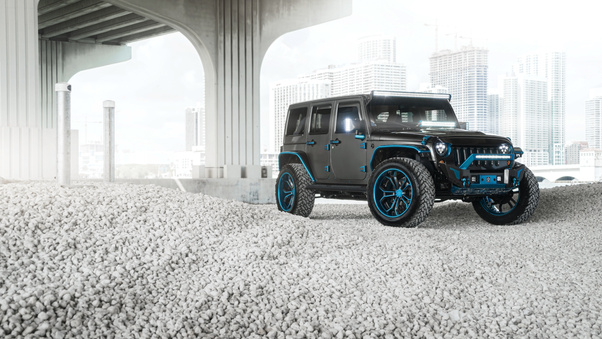 Jeep Wrangler Blue Grey 8k Wallpaper