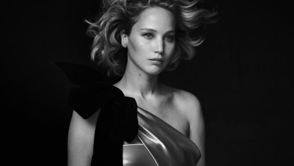 Jennifer Lawrence Vanit Fiar Monochrome Wallpaper