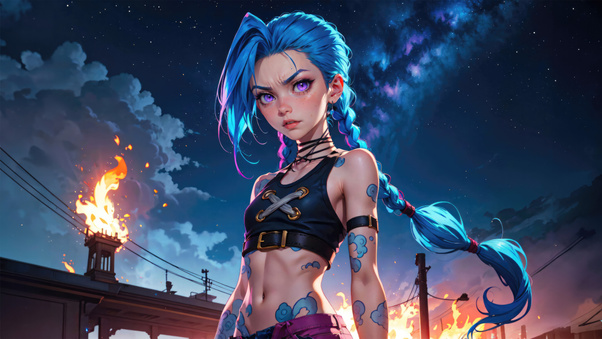 Jinx In Arcane Wallpaper