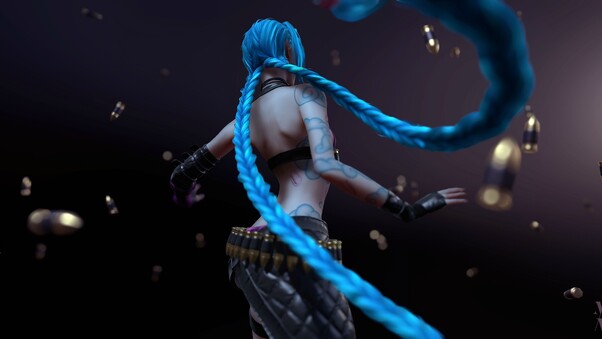 Jinx League Of Legends Blue Hair Wallpaper