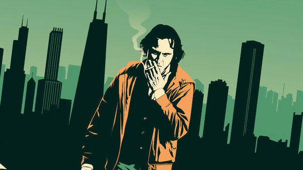 Joaquin Phoenix Smoking Fanart 4k Wallpaper