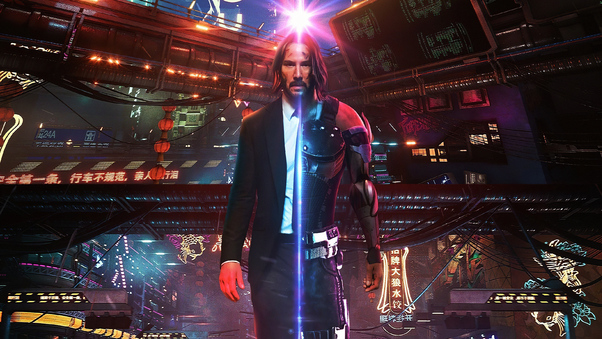 John Wick As Cyberpunk Wallpaper