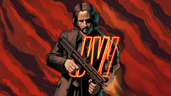 John Wick Chaos With Style Wallpaper