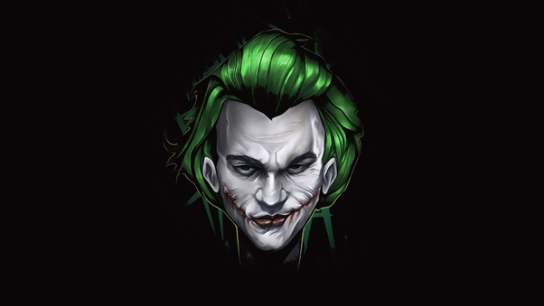 Joker 4k Face Minimal Wallpaper
