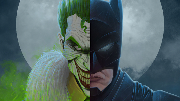 Joker And Bat 4k Wallpaper