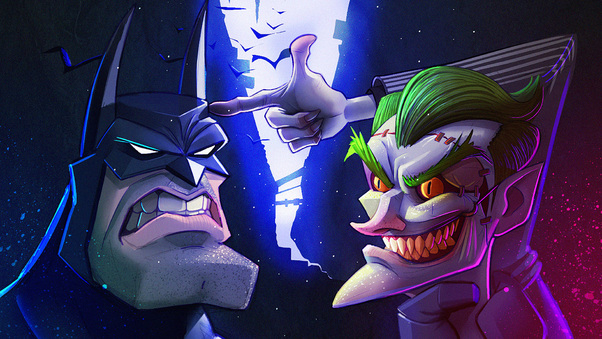 Joker And Batman Artwork Wallpaper
