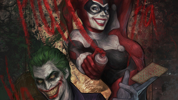 Joker And Harley Quinn Art 4k Wallpaper