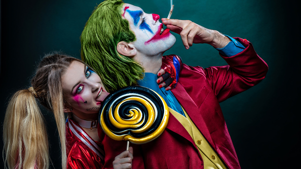 Joker And Harley Quinn Cosplay 4k Wallpaper