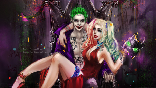 Joker And Harley Quinn Pride Wallpaper