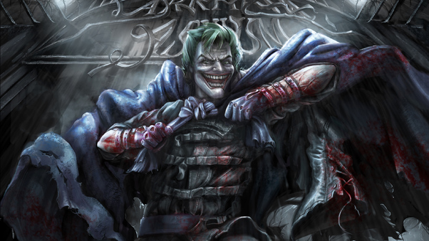 Joker Arkham Asylum Artwork Wallpaper