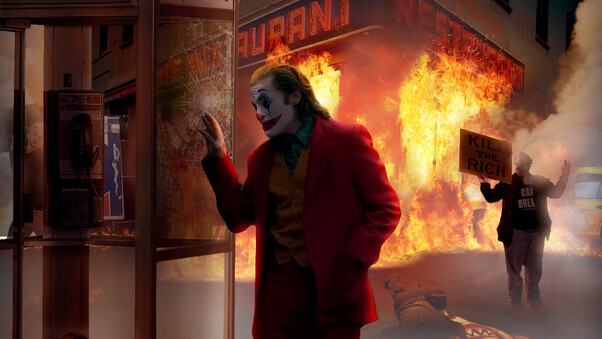 Joker Burn The City Wallpaper