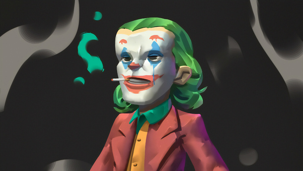 Joker Cigratte Smoking Art Wallpaper