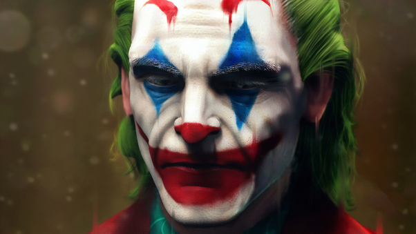 Joker Closeup Art Wallpaper