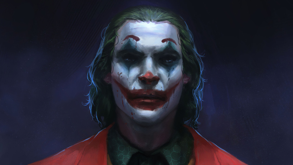 Joker Closeup Sketch Wallpaper