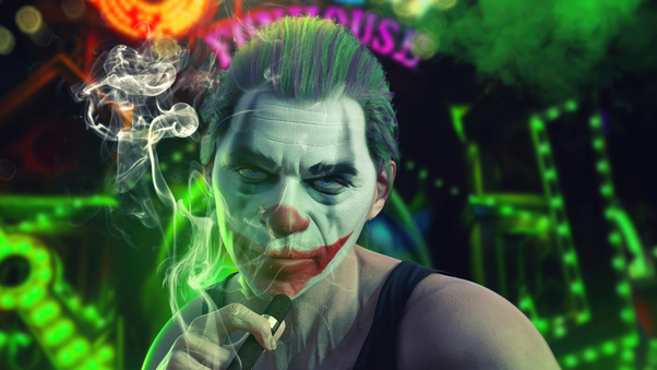 Joker Cool Smoker Wallpaper