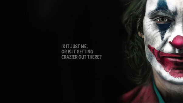 Joker Crazy Out There Typography 8k Wallpaper