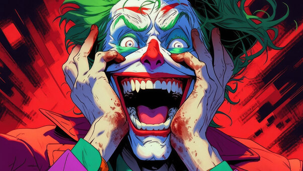 Joker Evil Smile Artwork Wallpaper