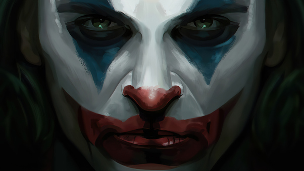 Joker Face Close Up 4k Wallpaper