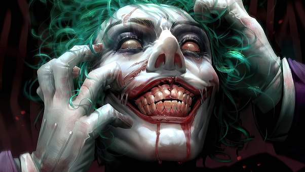 Joker Face Closeup 4k Wallpaper