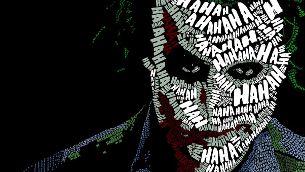 Joker Face Text Artwork Wallpaper