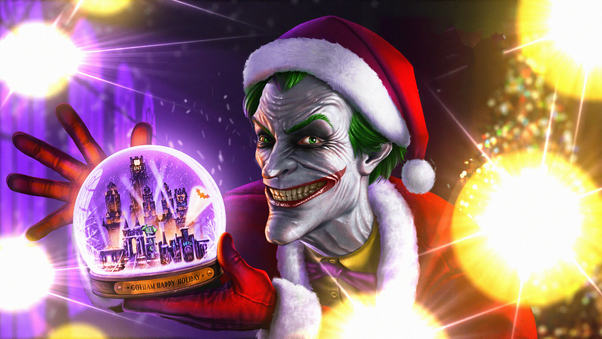 Joker Gotham Holiday Wallpaper