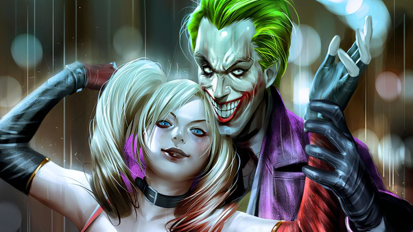 Joker Harley Quinn Artwork Wallpaper