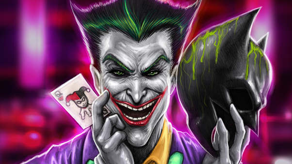 Joker Have Batman Mask Wallpaper
