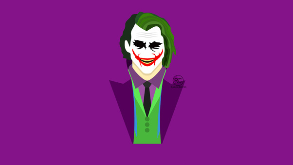 Joker Heath Ledger Artwork Wallpaper