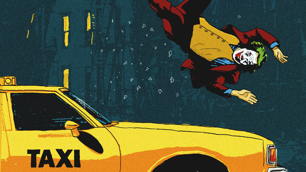 Joker Hit By Taxi Wallpaper