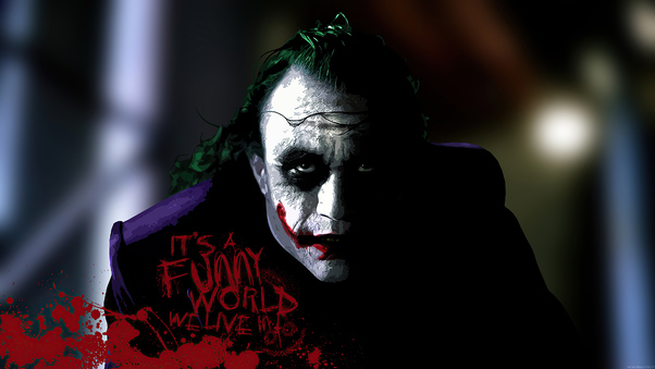 Joker Its Funny World We Live Wallpaper